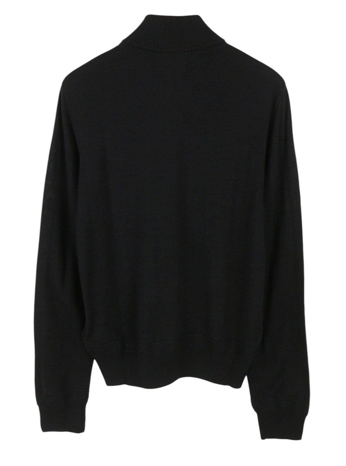 DIESEL Camio-Out Men Jumper L Black Wool Blend Knit Half Zip Pull On RRP195