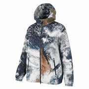DIESEL J-Warrett-Print Men Jacket 54 Hooded Windbreaker Lightweight RRP250
