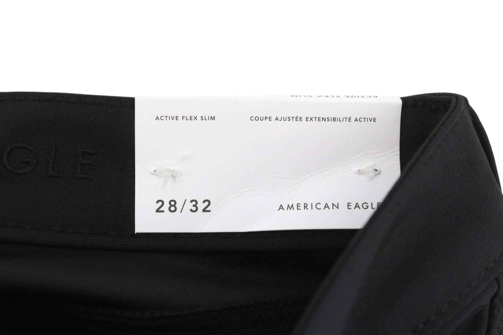 AMERICAN EAGLE OUTFITTERS Move-Free Men Trousers W28/L32 Black Active Slim