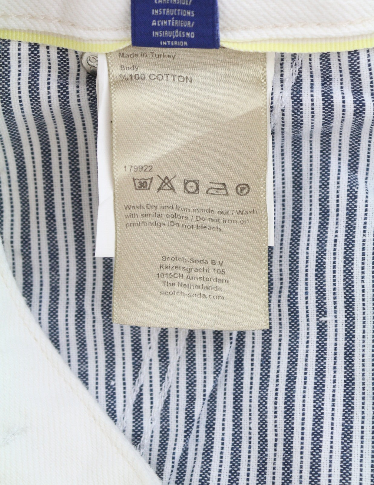 SCOTCH & SODA The Daze Men Jeans W31/L32 White Cargo Wide Button Fly