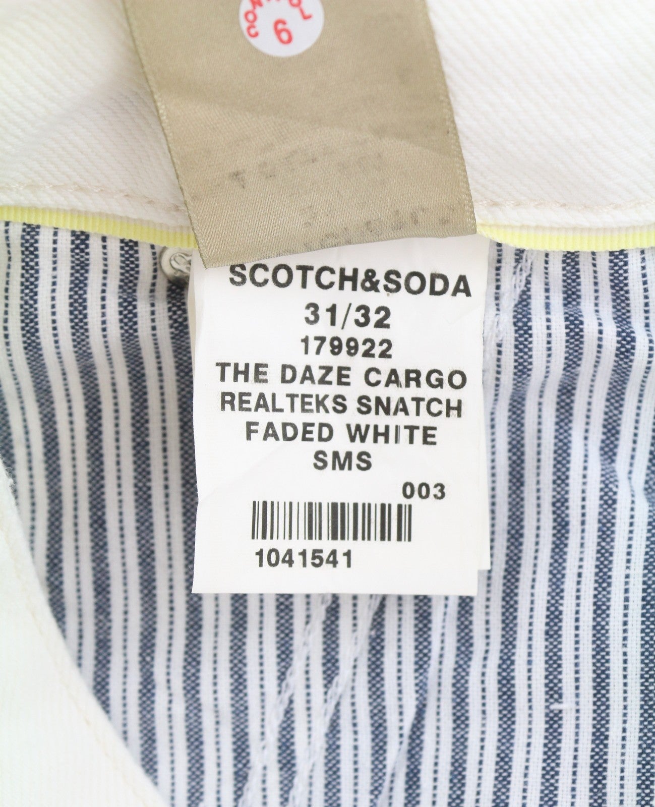 SCOTCH & SODA The Daze Men Jeans W31/L32 White Cargo Wide Button Fly