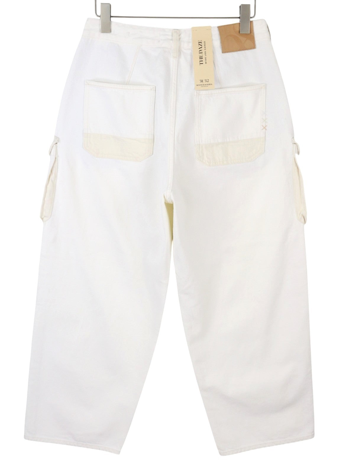 SCOTCH & SODA The Daze Men Jeans W31/L32 White Cargo Wide Button Fly