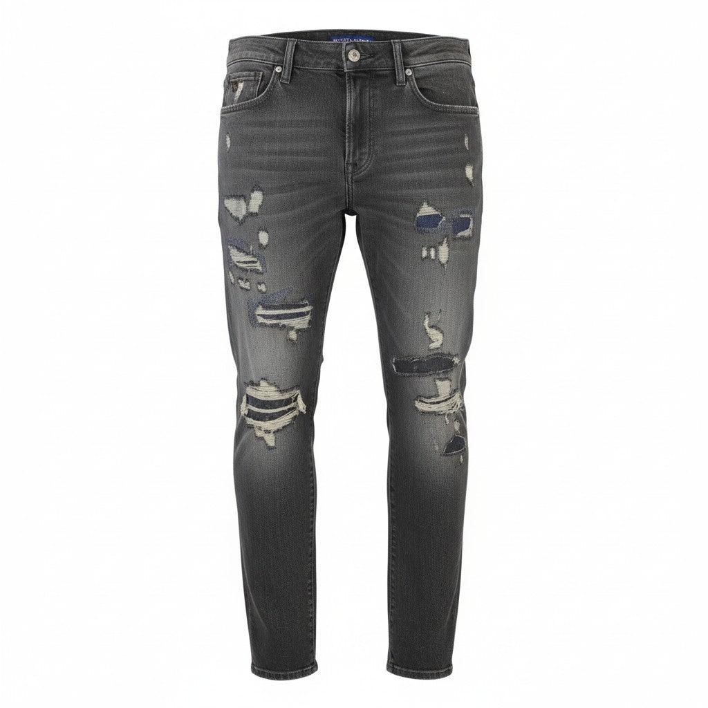 SCOTCH & SODA Ralston Men Jeans W31/L32 Grey Slim Faded Distressed