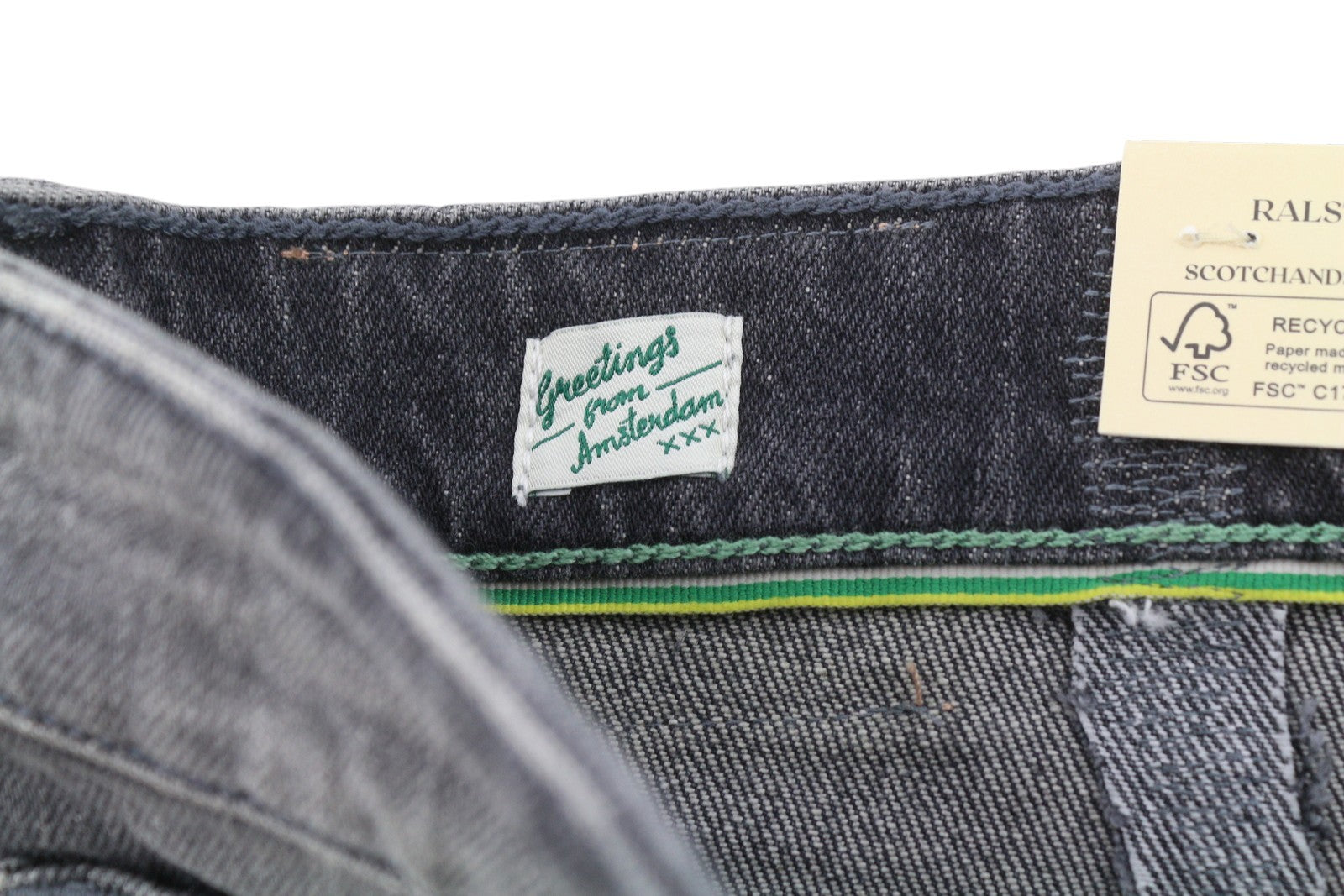 SCOTCH & SODA Ralston Men Jeans W31/L32 Grey Slim Faded Distressed