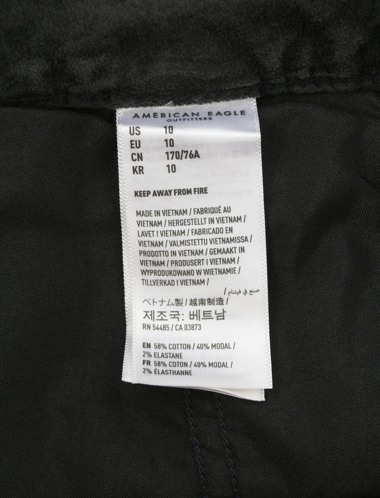 AMERICAN EAGLE OUTFITTERS Hi-Rise Women Skirt UK14 Black Mini Stretch