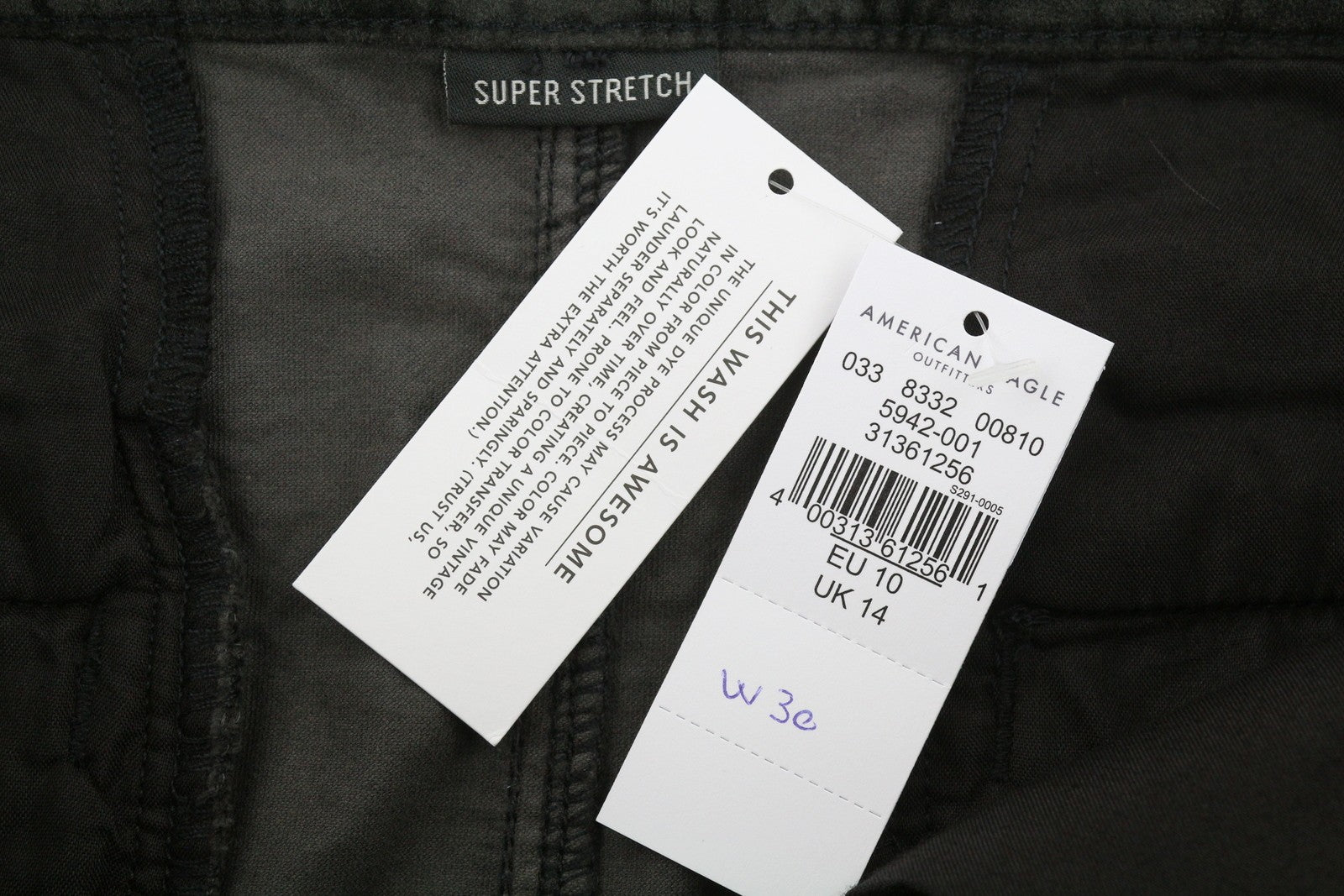 AMERICAN EAGLE OUTFITTERS Hi-Rise Women Skirt UK14 Black Mini Stretch