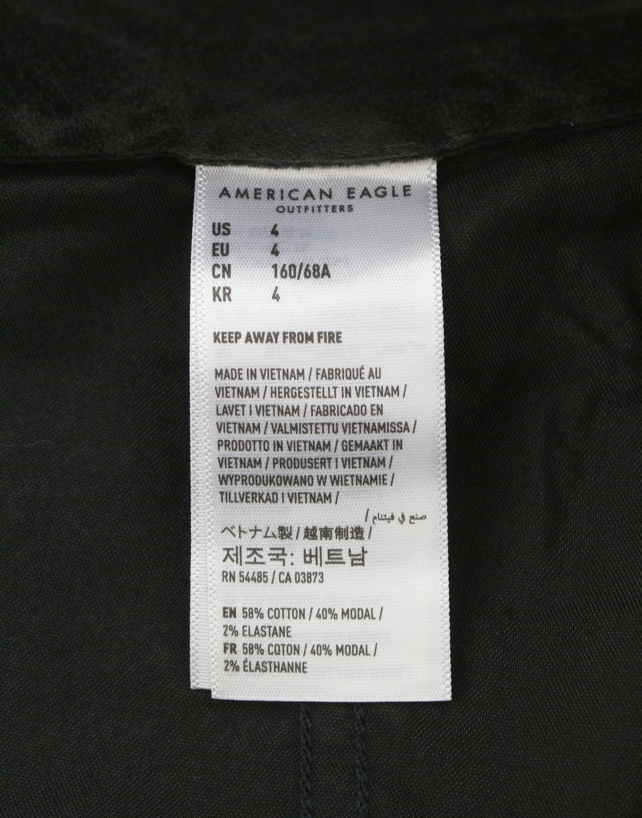 AMERICAN EAGLE OUTFITTERS Hi-Rise Women Skirt UK8 Black Mini Super Stretch