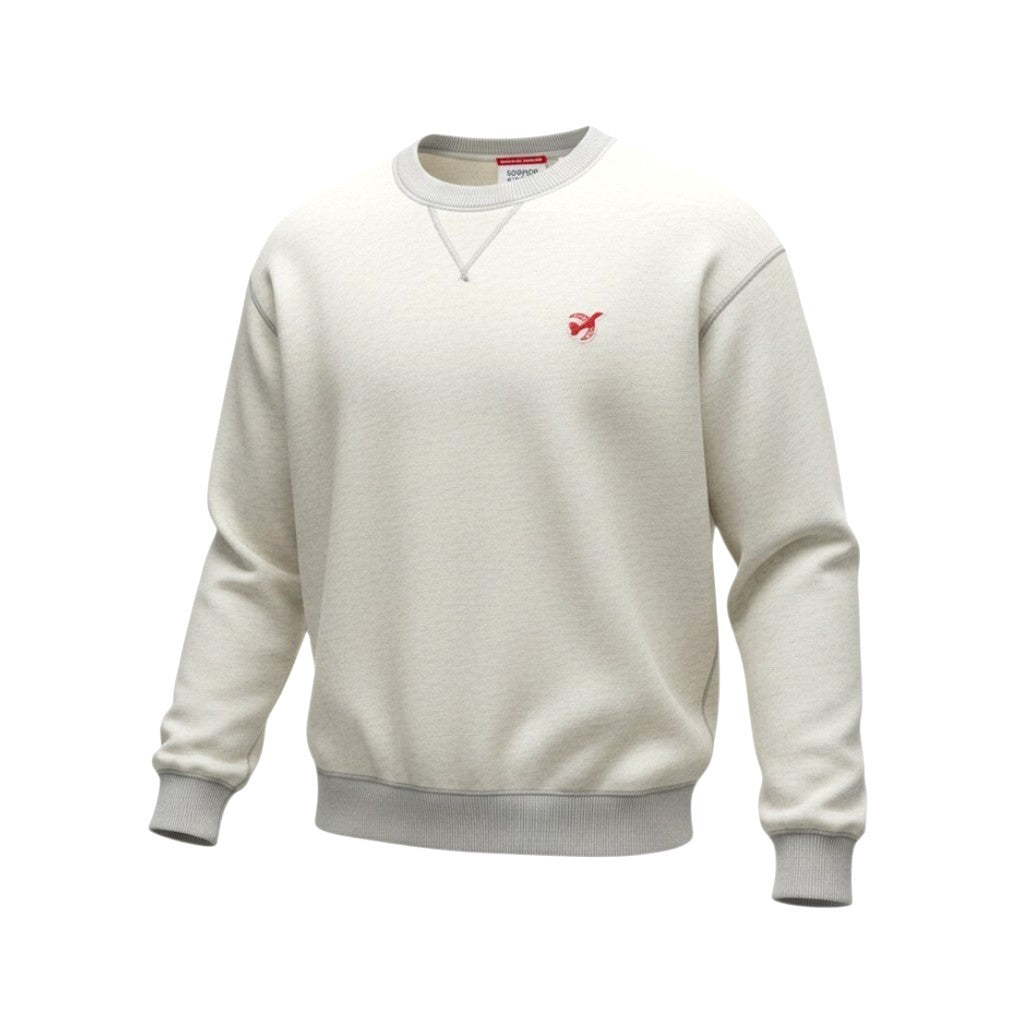 SCOTCH & SODA Men Sweatshirt M Grey Melange Crew Neck Casual Pull On