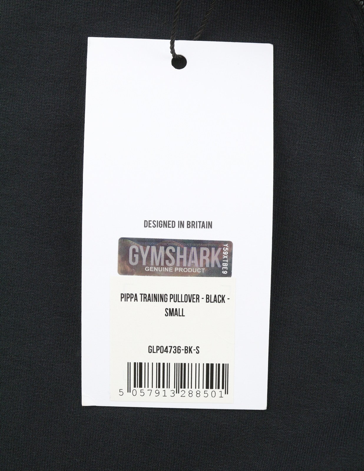 GYMSHARK Women Sweatshirt S Black Cropped Kangaroo Pocket Sport