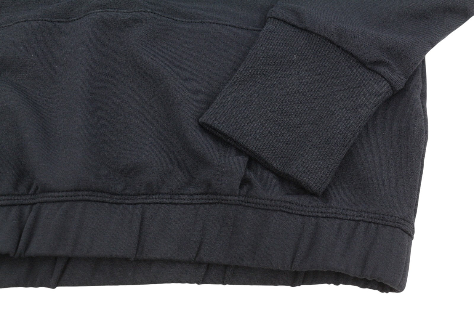 GYMSHARK Women Sweatshirt S Black Cropped Kangaroo Pocket Sport