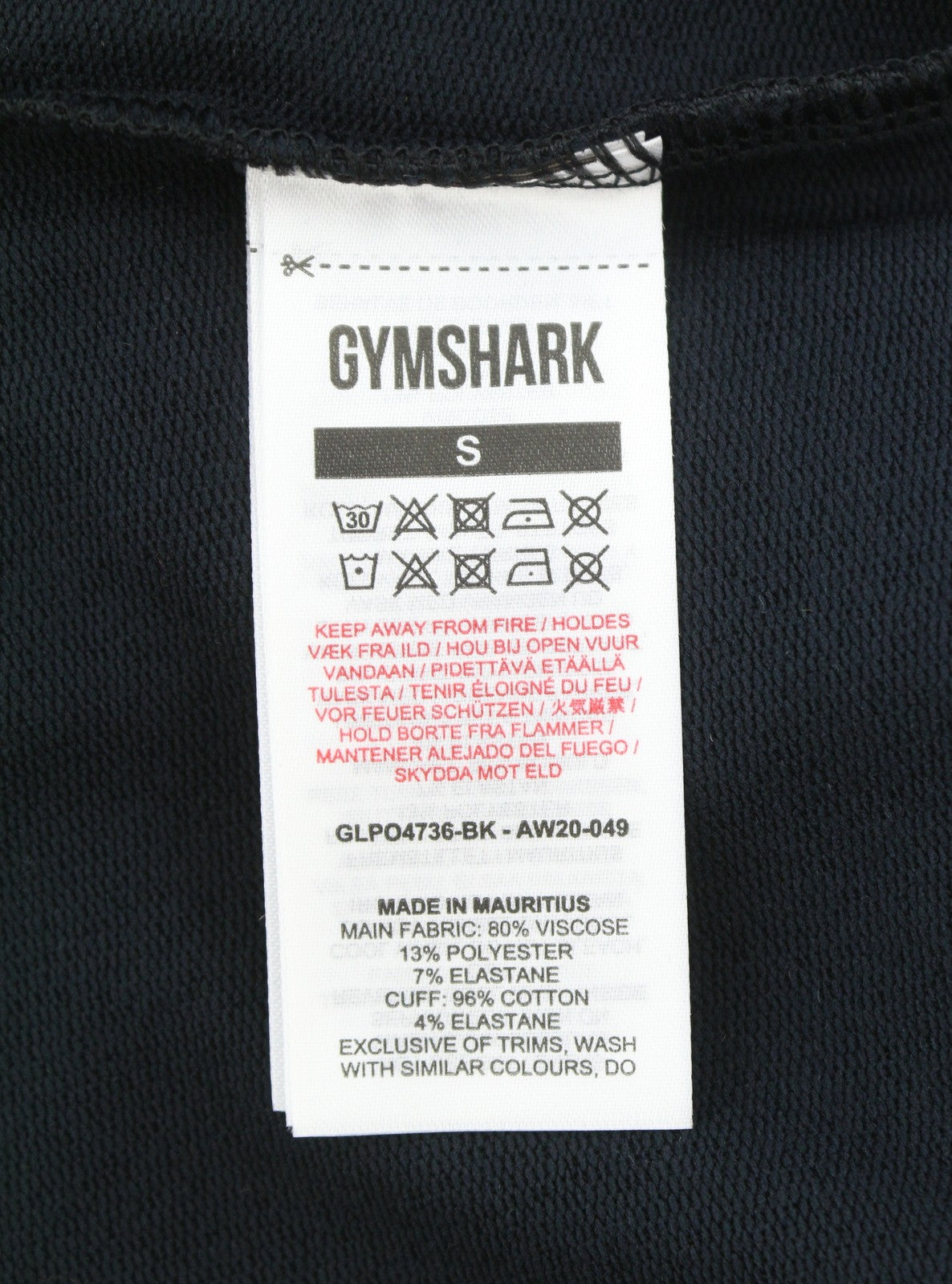 GYMSHARK Women Sweatshirt S Black Cropped Kangaroo Pocket Sport