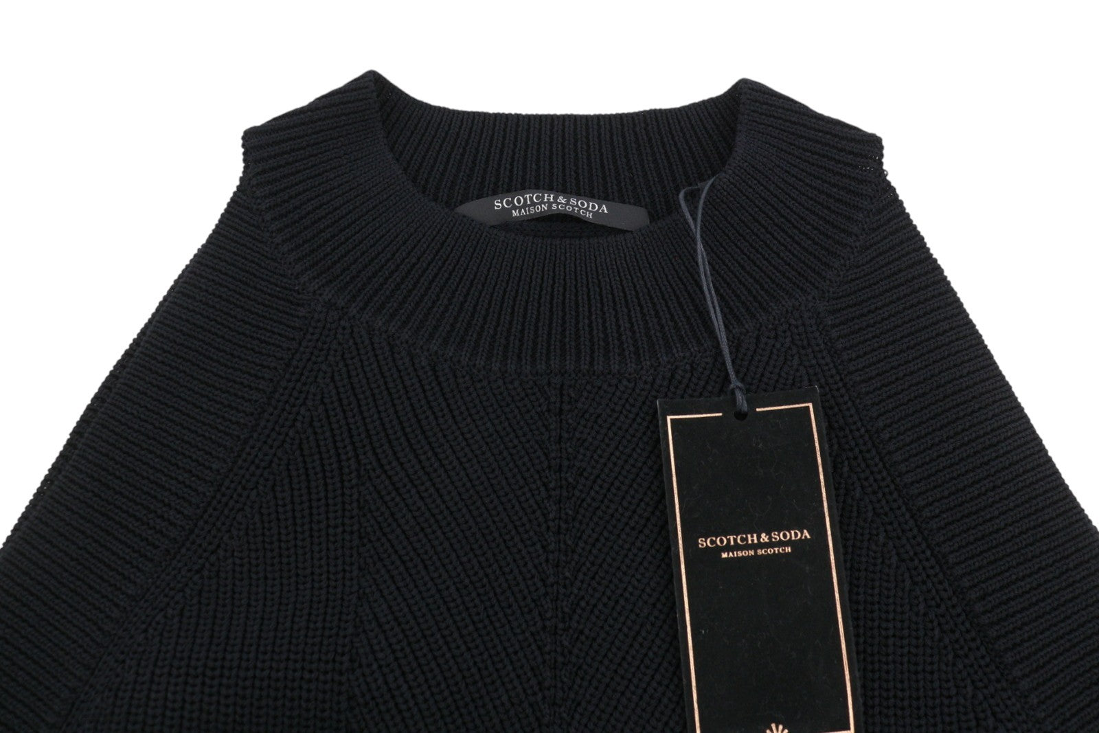 MAISON SCOTCH Women T-Shirt XL Black Tight Knit Side Strap Sleeveless