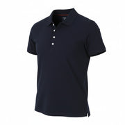 STATE OF ART Men Polos L Dark Blue Cotton Regular Fit Short Sleeve
