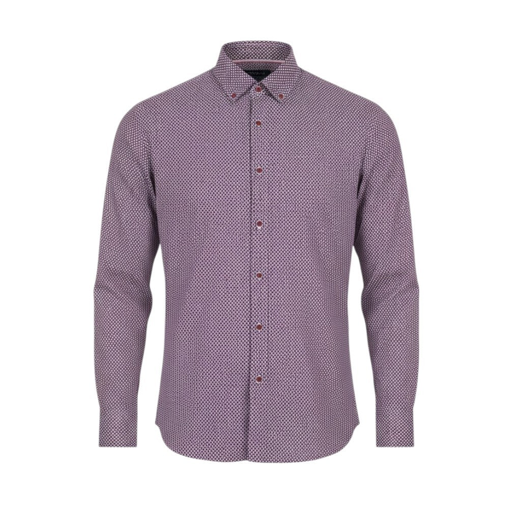 STATE OF ART Men Shirt S All-Over Print Button Down Patch Pocket Casual