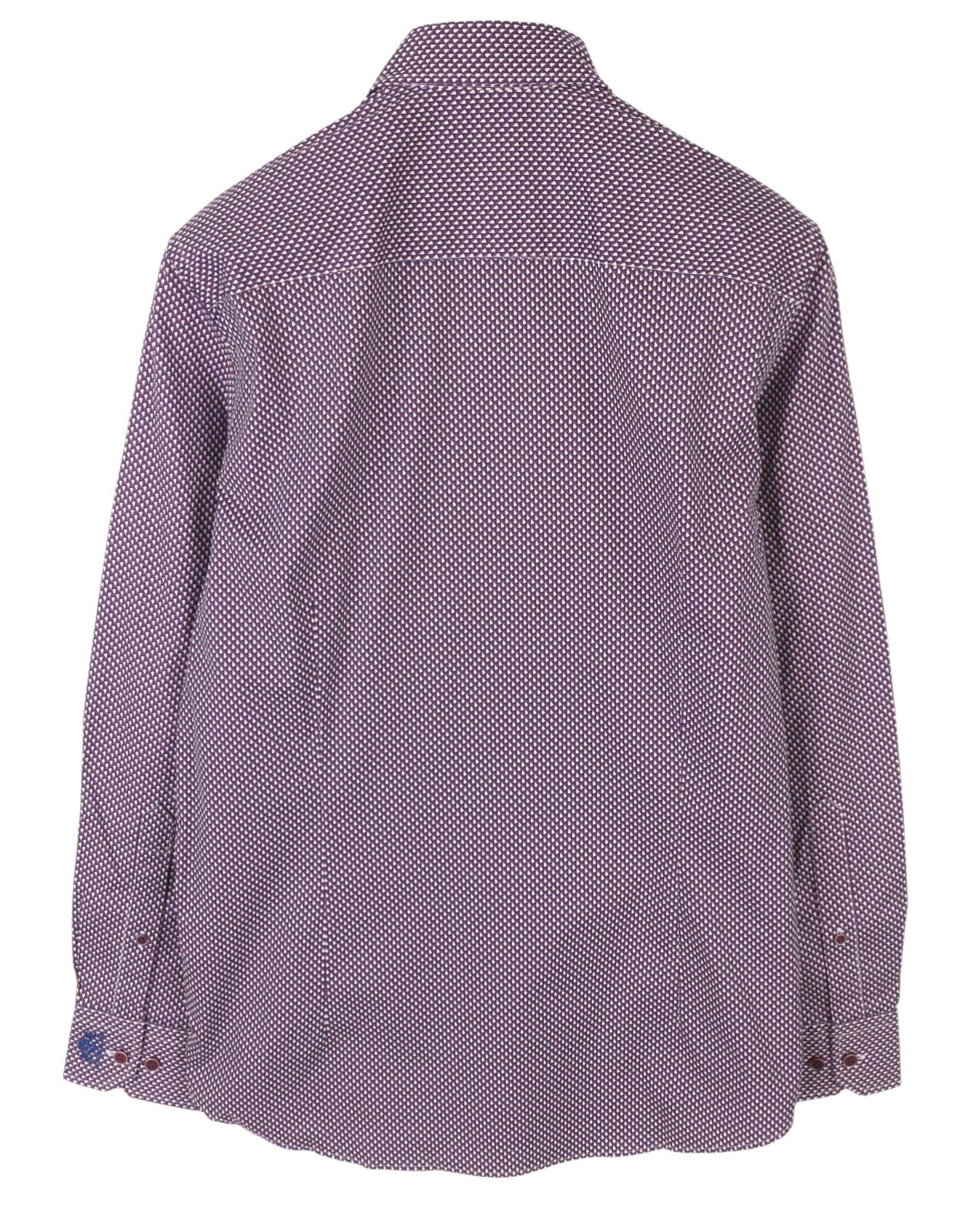 STATE OF ART Men Shirt S All-Over Print Button Down Patch Pocket Casual