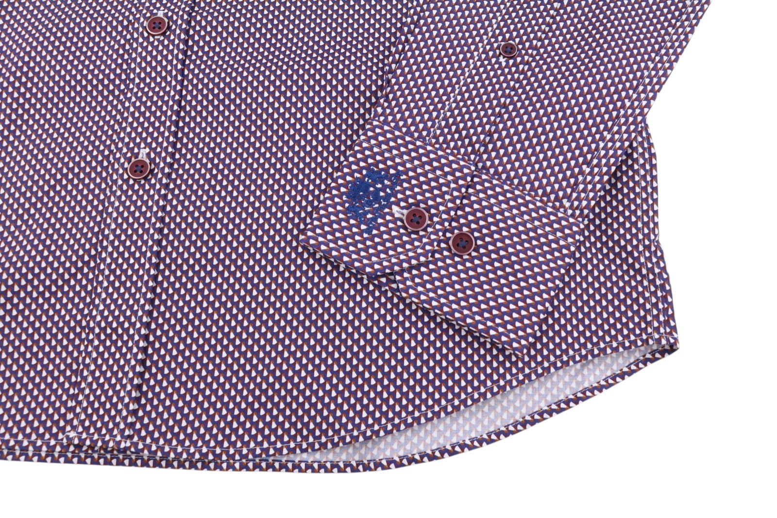 STATE OF ART Men Shirt S All-Over Print Button Down Patch Pocket Casual
