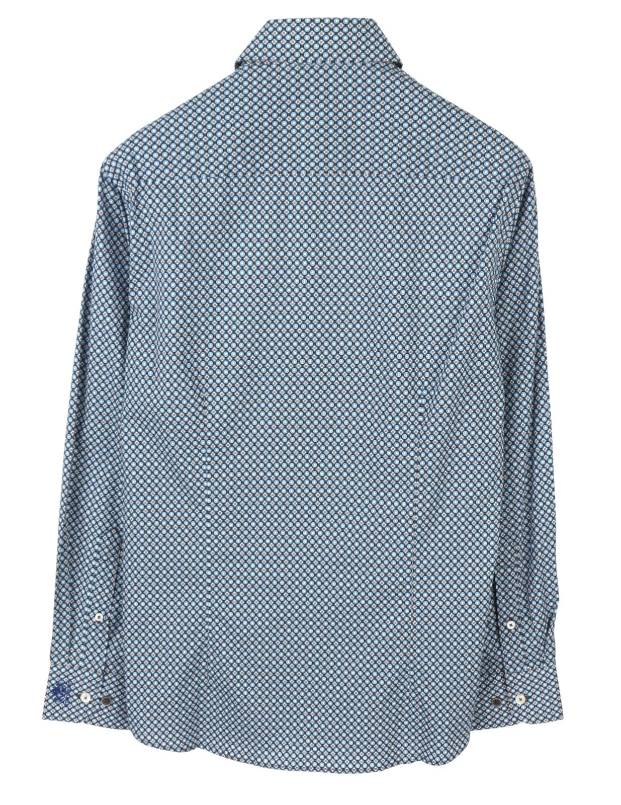 STATE OF ART Men Shirt S All-Over Print Button Down Chest Pocket Smart