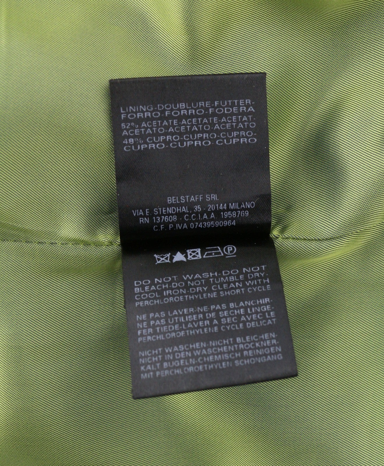 BELSTAFF Men Coat L Black Wool Cashmere Button-Up Patch Pocket