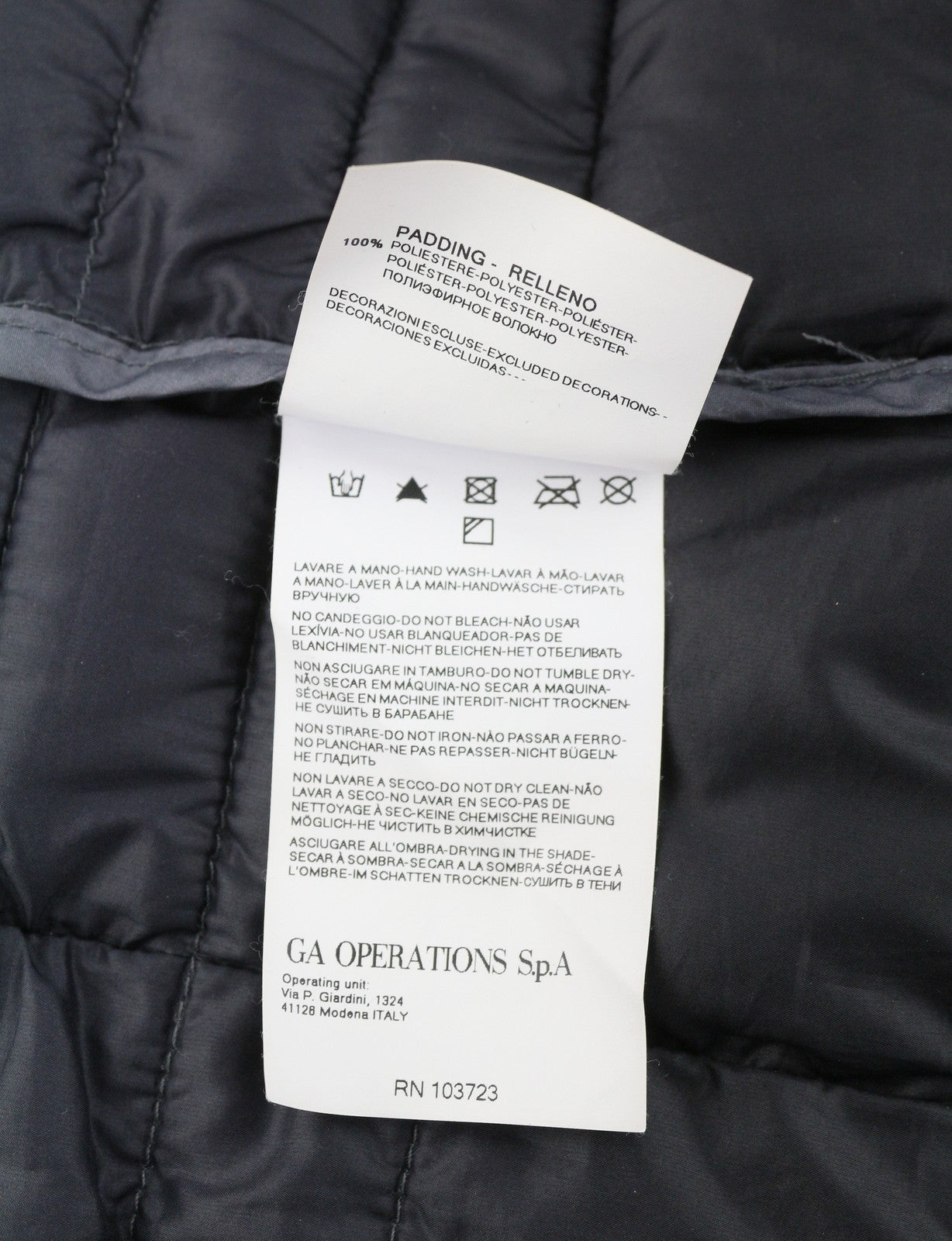 ARMANI JEANS Women Jacket EU44 Grey Faded Quilted Padded Full Zip