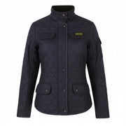 BARBOUR International Quilt Women Jacket EU40 Purple Fleece Lined