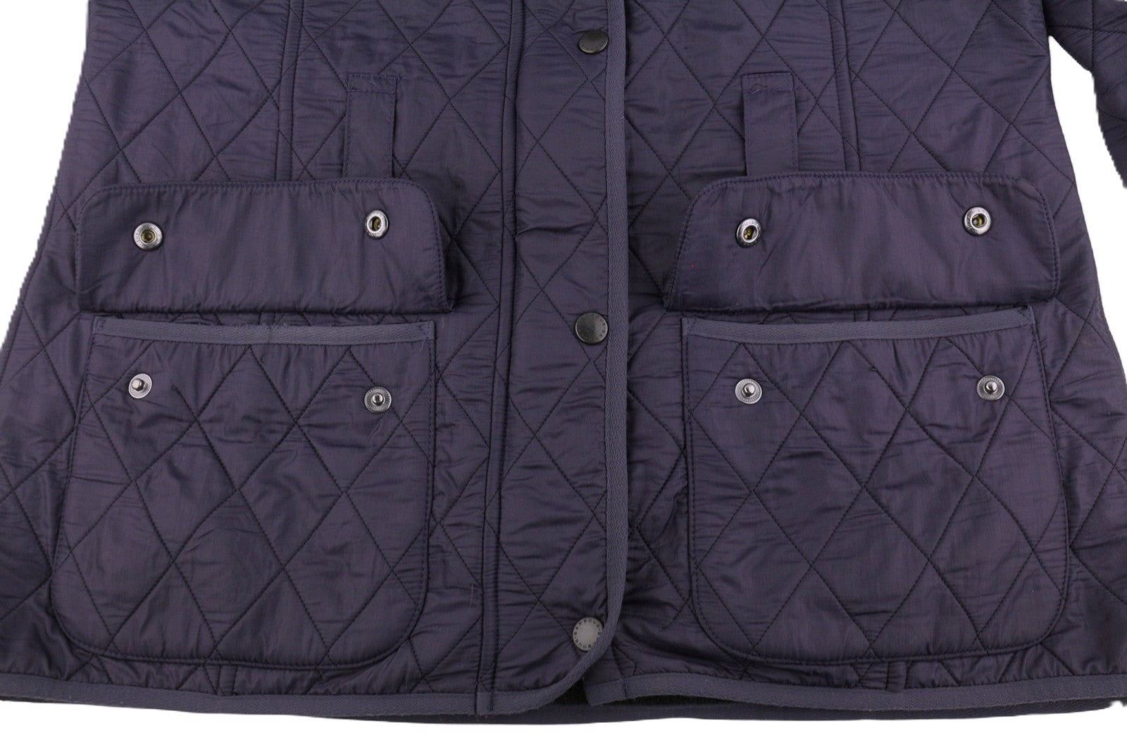 BARBOUR International Quilt Women Jacket EU40 Purple Fleece Lined