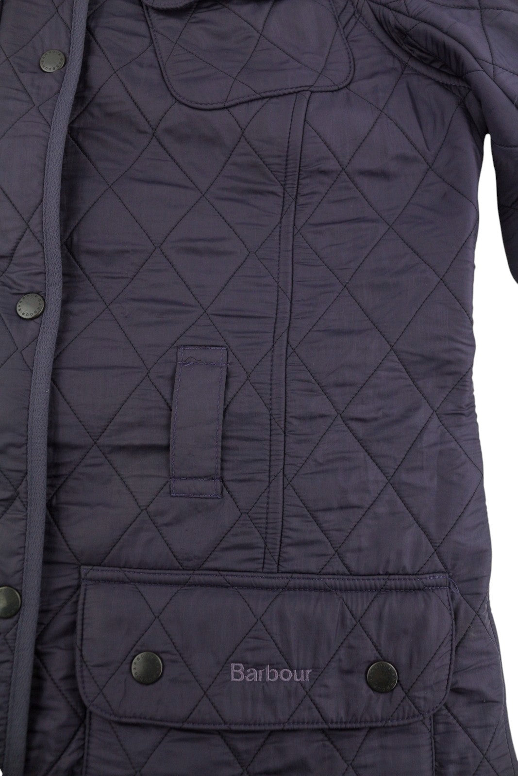 BARBOUR International Quilt Women Jacket EU40 Purple Fleece Lined