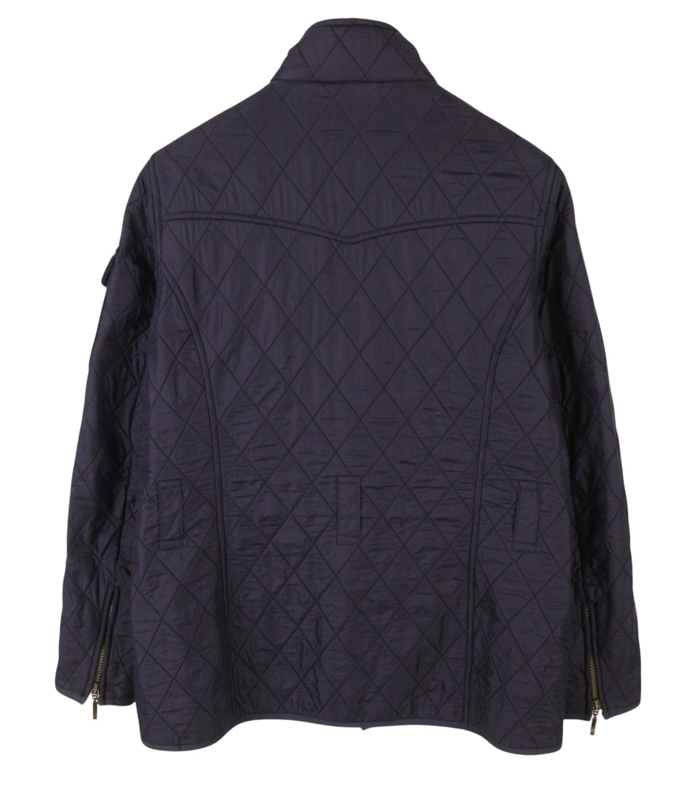 BARBOUR International Quilt Women Jacket EU40 Purple Fleece Lined