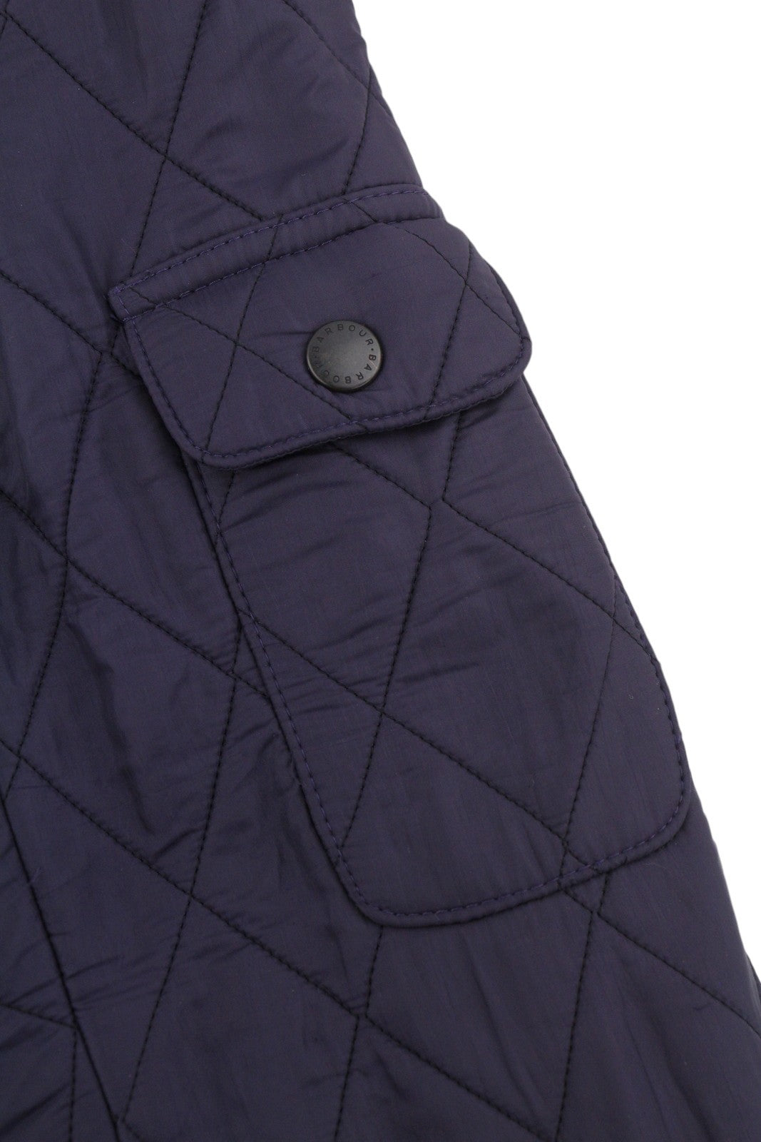 BARBOUR International Quilt Women Jacket EU40 Purple Fleece Lined