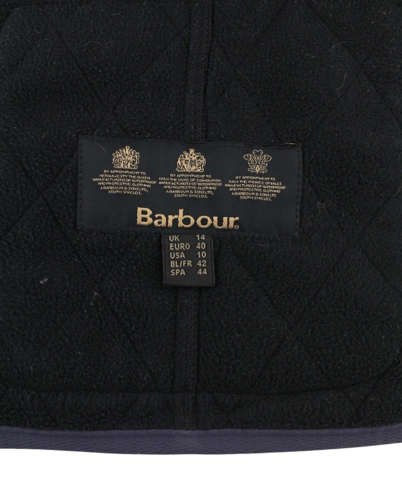 BARBOUR International Quilt Women Jacket EU40 Purple Fleece Lined