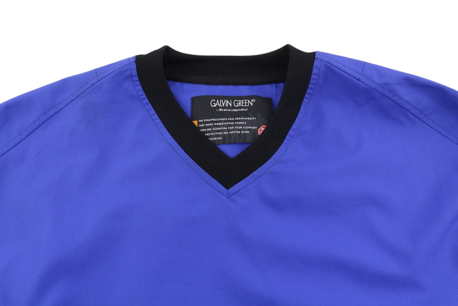 GLAVIN GREEN Gore Men Jacket M Blue Windproof V-Neck Pull On