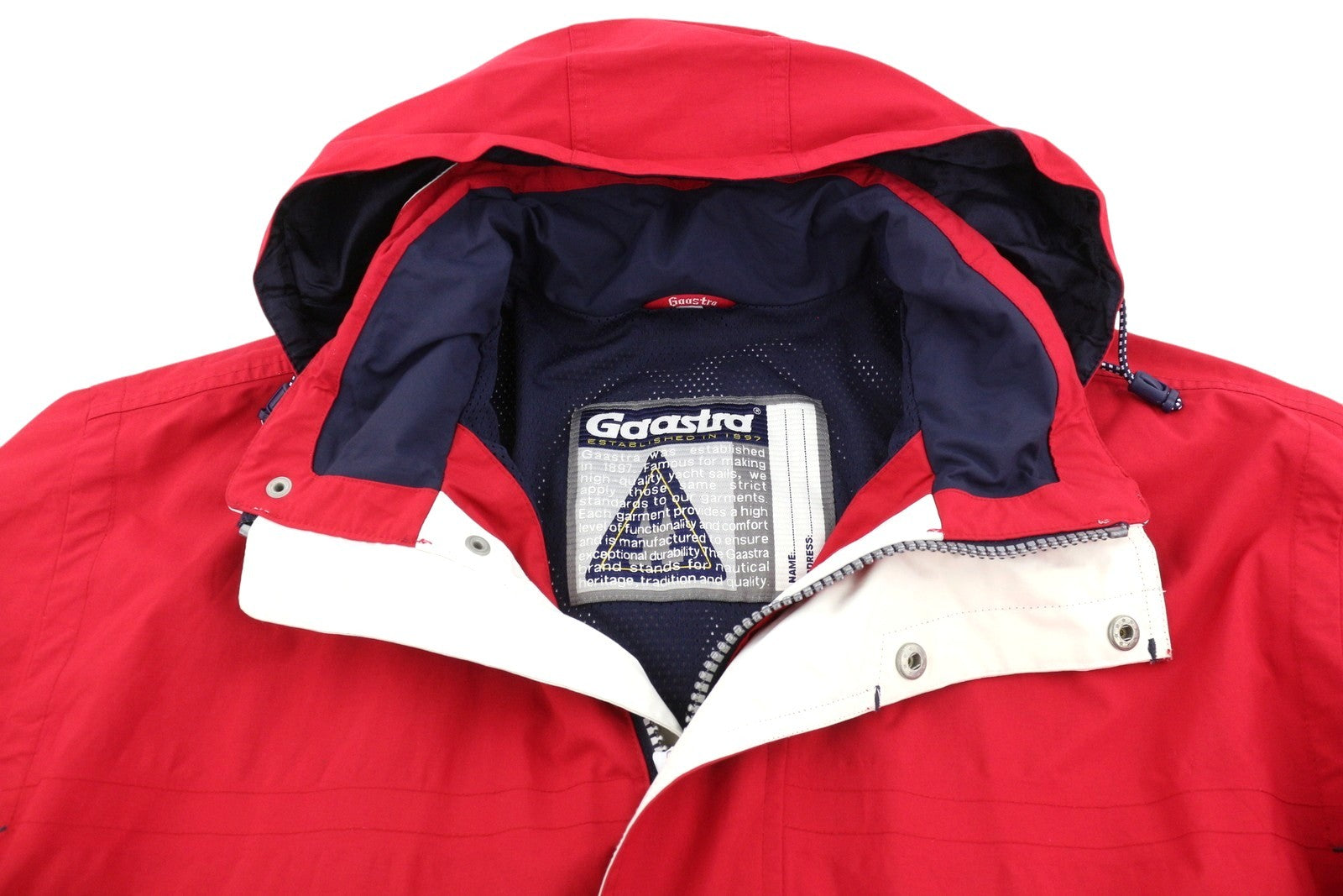 GAASTRA Watergear Men Jacket M Red Hooded Full Zip Lightweight