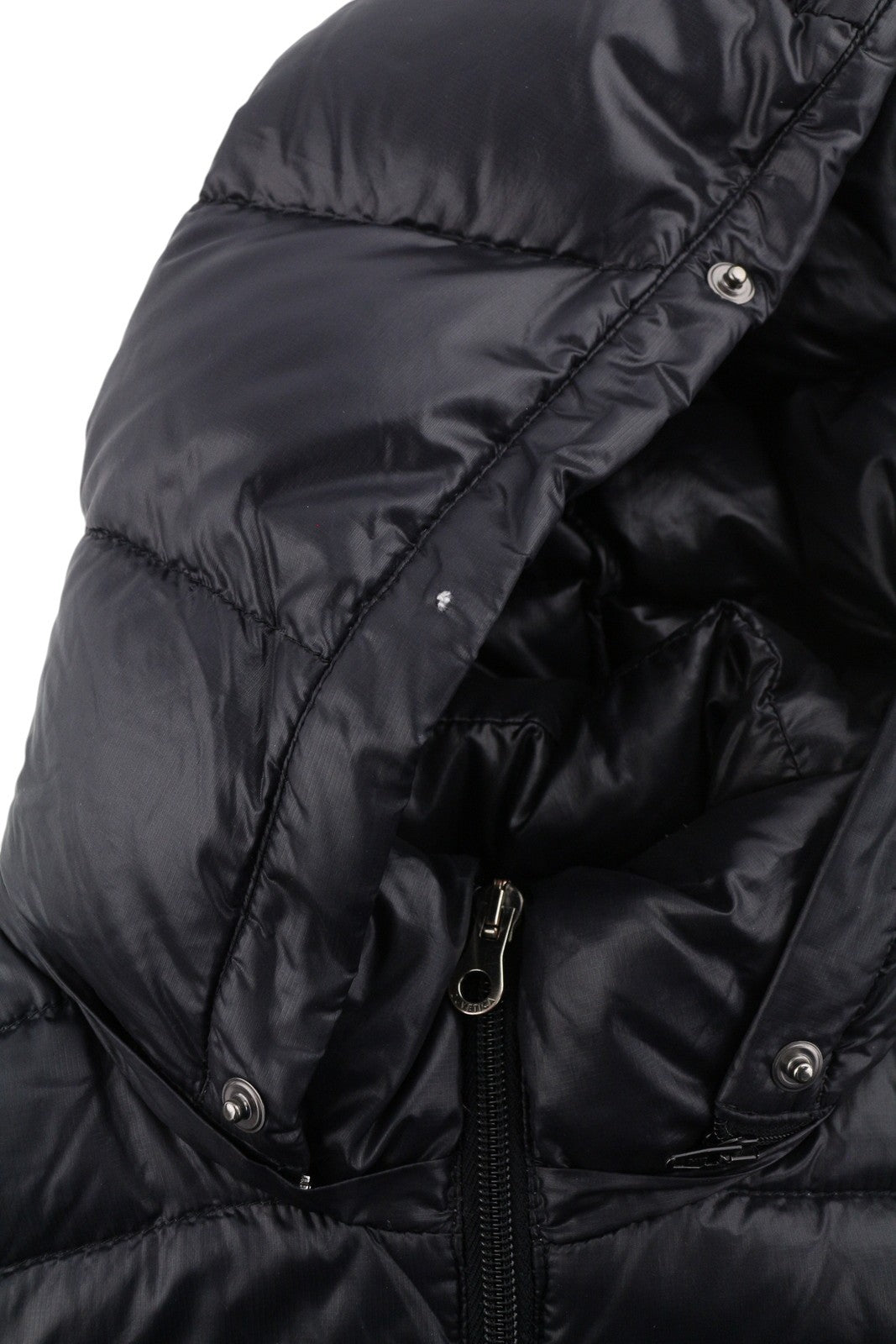 DUVETICA Women Jacket 42 M Black Down Quilted Hooded Full Zip Puffer