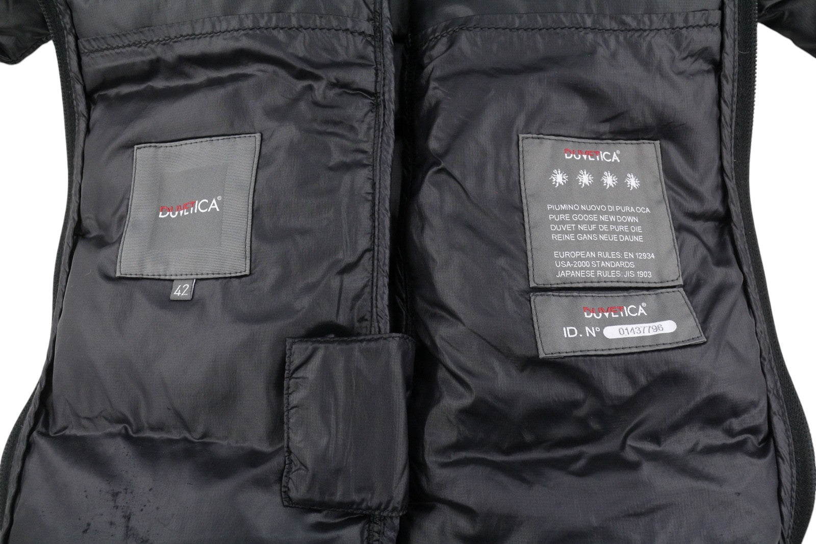 DUVETICA Women Jacket 42 M Black Down Quilted Hooded Full Zip Puffer