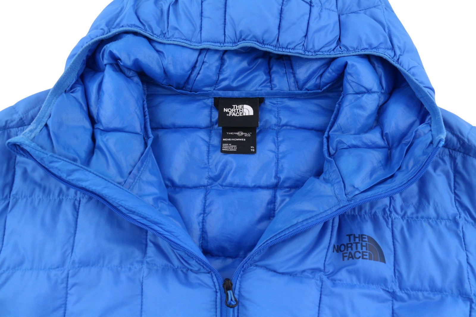 THE NORTH FACE Thermoball Eco Men Jacket XL Blue Padded Quilted Hooded