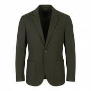 SCOTCH & SODA Men Blazer L Khaki Green Unlined Single Breasted Lapel