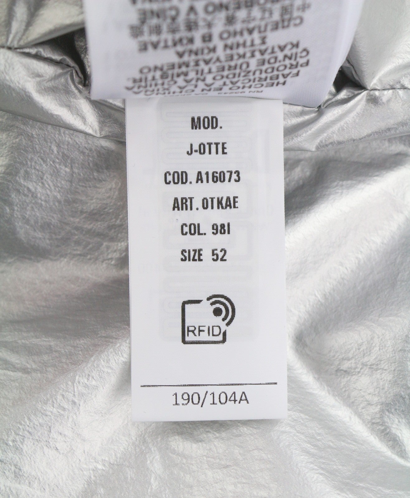 DIESEL J-Otte Men Jacket 52 Shiny Silver Hooded Windbreaker Lightweight RRP295