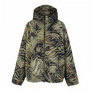 DIESEL J-Leopold-Zebra Men Jacket 54 Green Hooded Windbreaker Lightweight RRP275