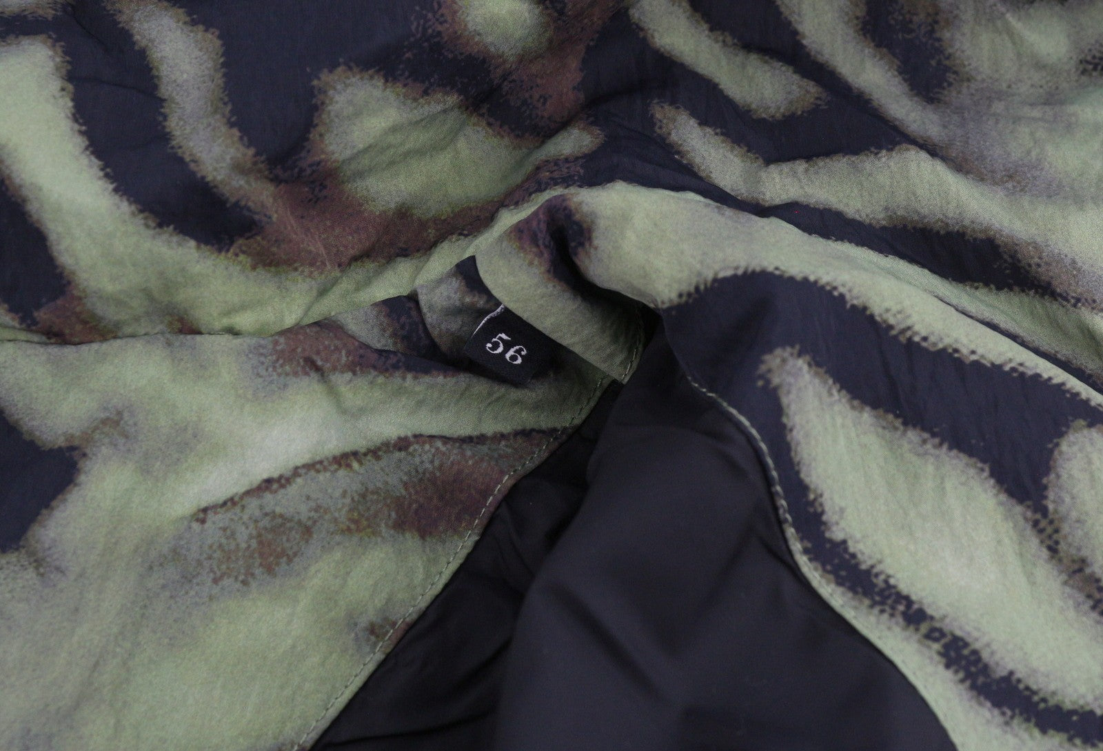 DIESEL J-Leopold-Zebra Men Jacket 56 Green Hooded Windbreaker Lightweight RRP275