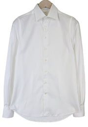 SUITSUPPLY Traveller Men Shirt 38/15 Extra Slim Classic White Pure Cotton Twill