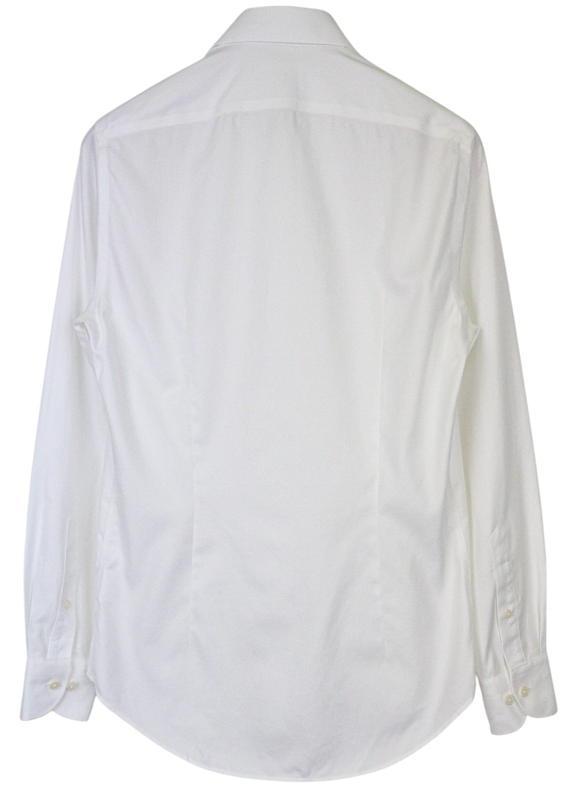 SUITSUPPLY Traveller Men Shirt 38/15 Extra Slim Classic White Pure Cotton Twill