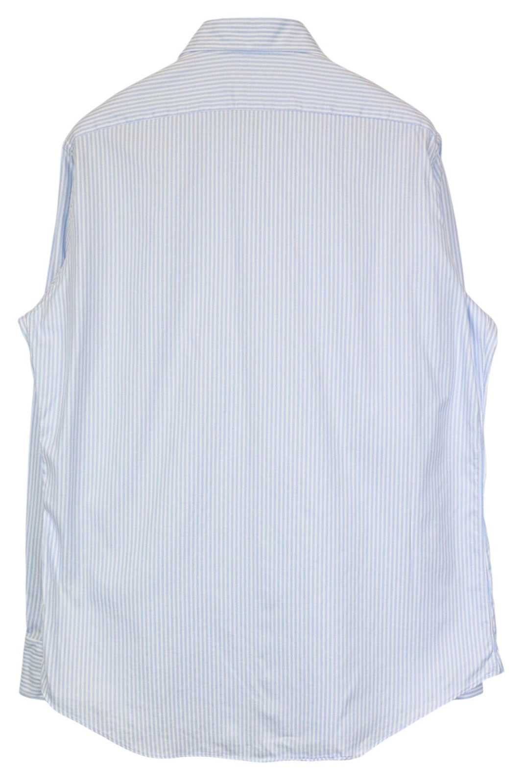 SUITSUPPLY Men Shirt ~L Slim Blue Pure Cotton Striped Pattern Button-Up Formal