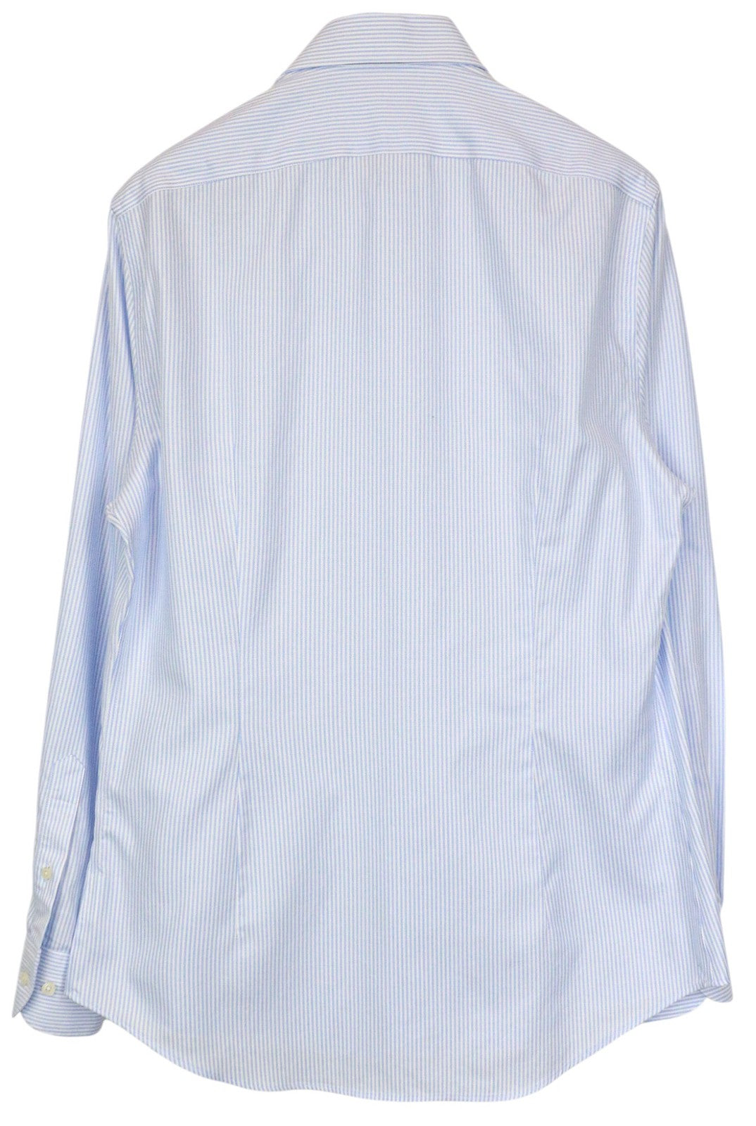 SUITSUPPLY Men Shirt 41/16 Extra Slim Fit Blue Pure Cotton Striped Cutaway