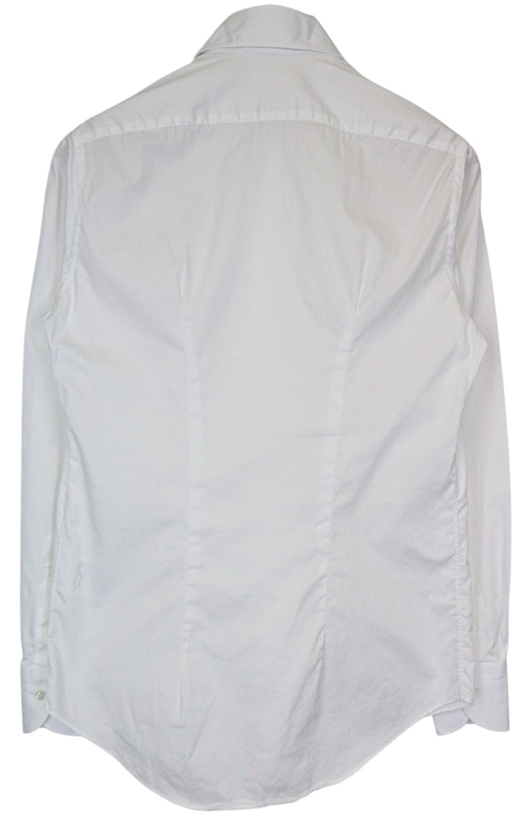 SUITSUPPLY Men Shirt 38/15 Slim White Pure Cotton Button-Up Twill