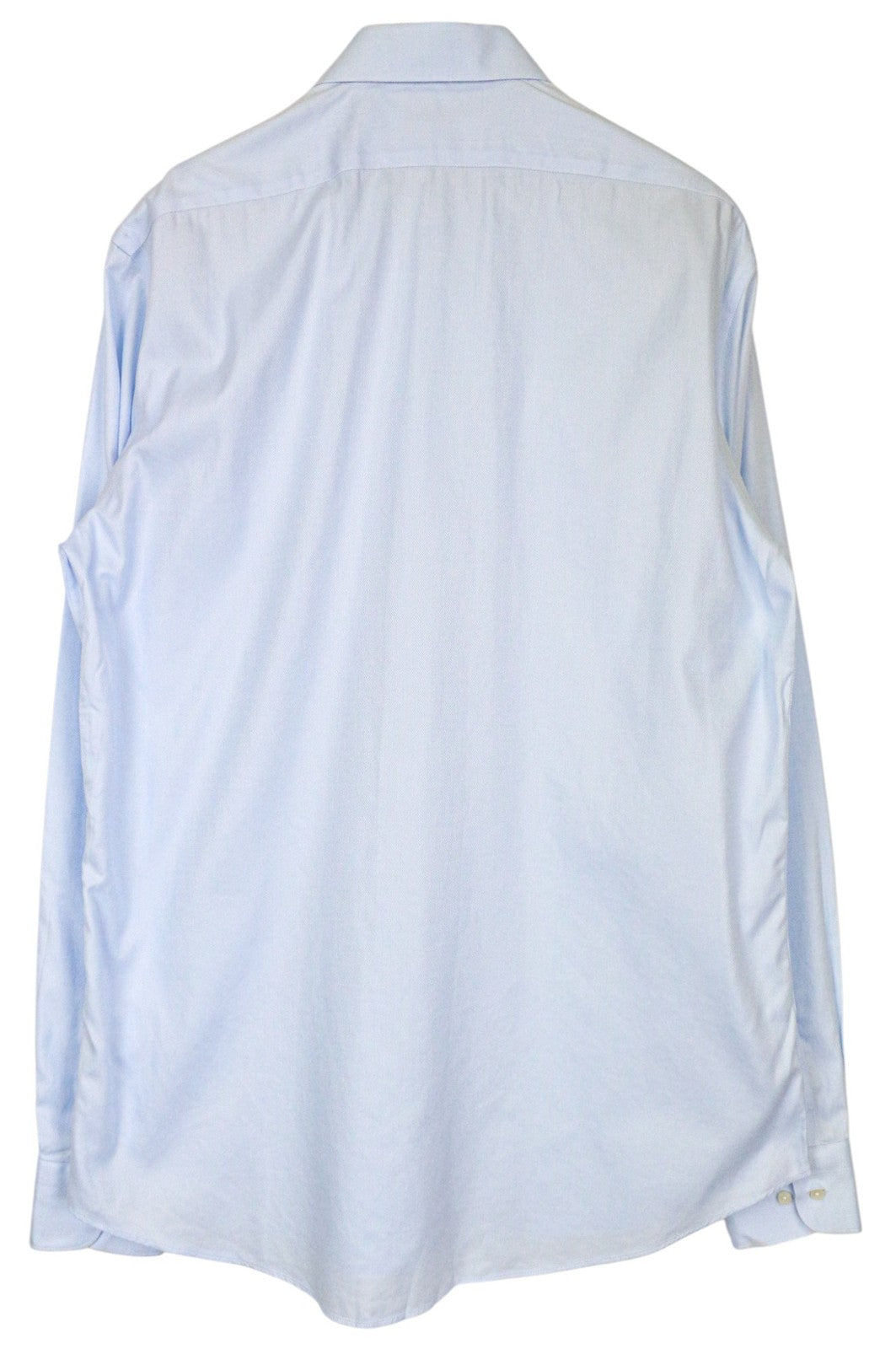 SUITSUPPLY Men Shirt 43-7/17L Slim Fit Long Sleeved Blue Pure Cotton Twill