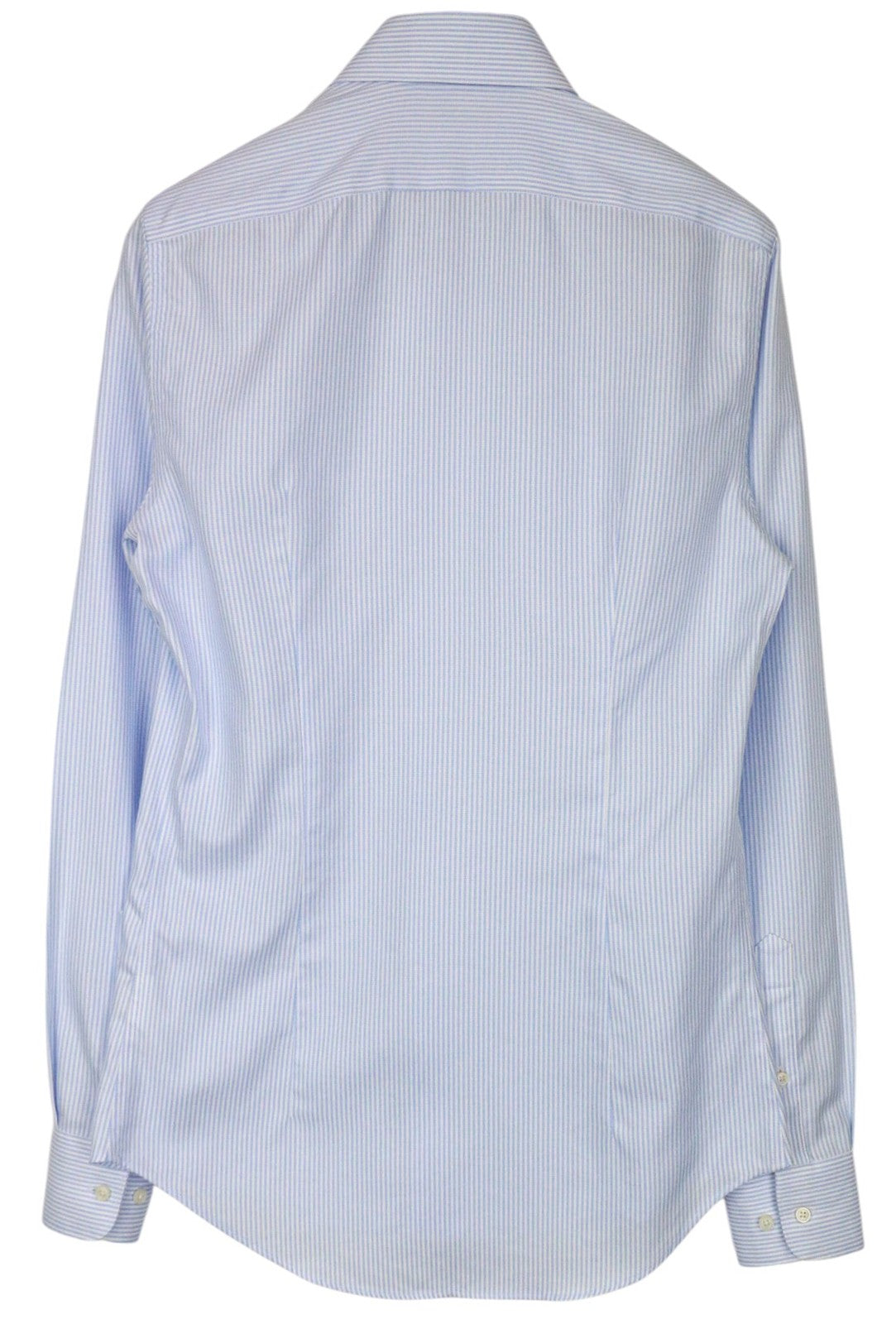 SUITSUPPLY Men Shirt 38L/15L Extra Slim Blue Pure Cotton Striped Classic