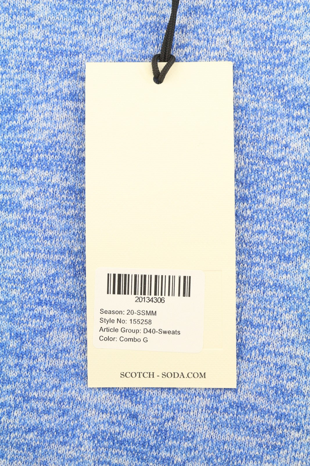 SCOTCH & SODA Men Sweatshirt M Blue Melange Crew Neck Pull On