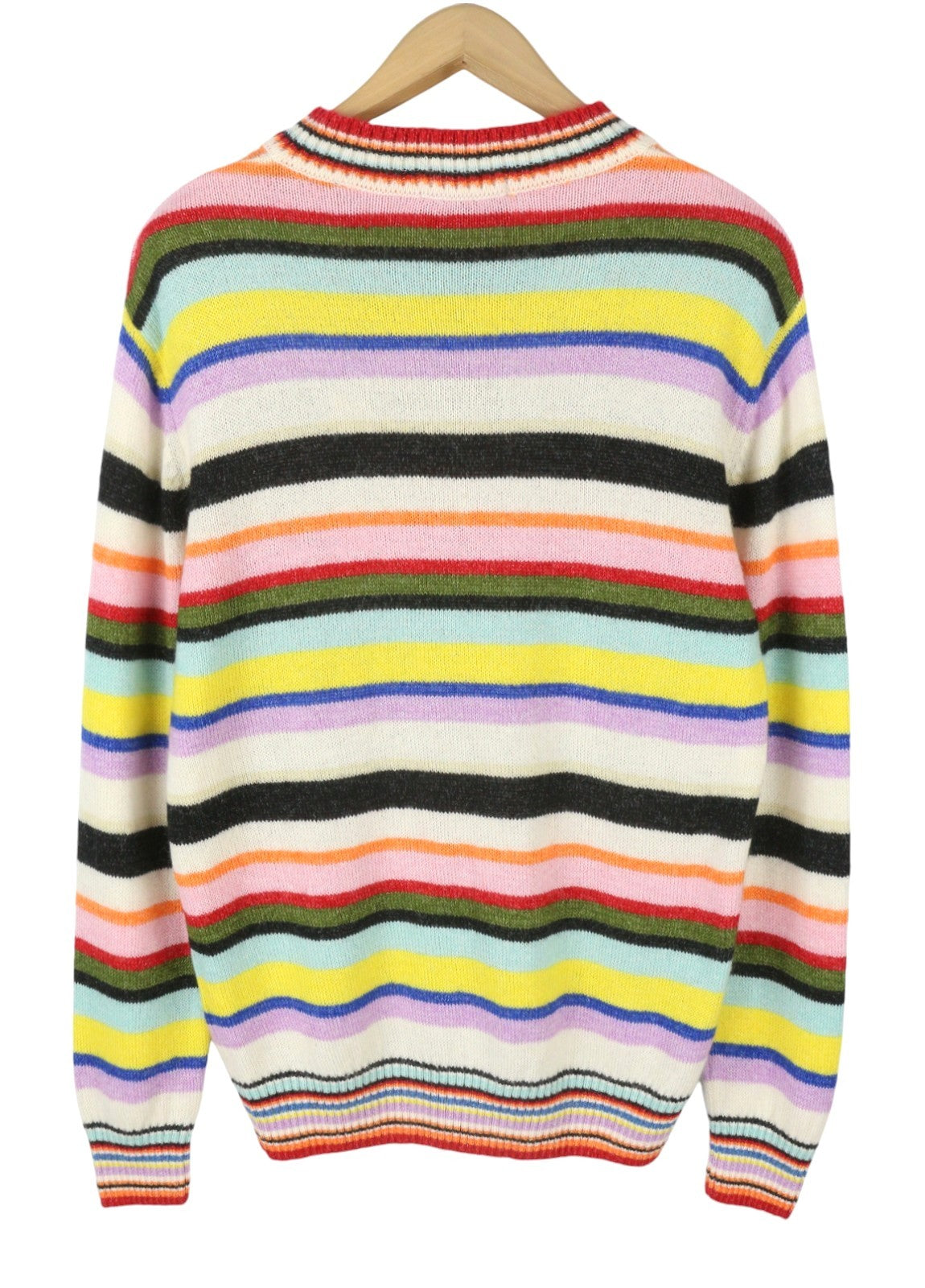 SCOTCH & SODA Men Jumper M Colourful Striped V-Neck Knit Pull On