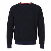 SCOTCH & SODA Men Jumper M Dark Blue Patterned Crew Neck Knit Pull On