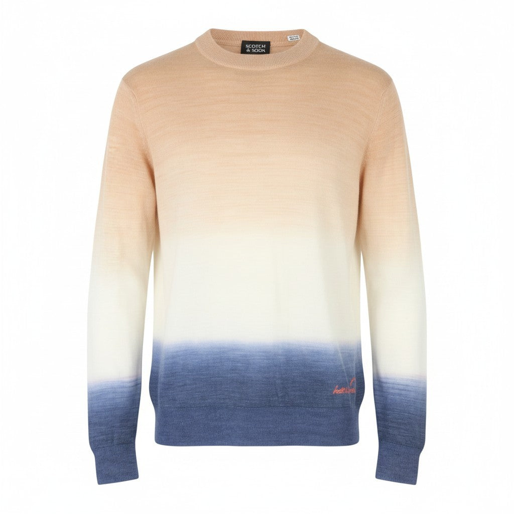 SCOTCH & SODA Men Jumper M Tie-Dye Pattern Wool Blend Knit Pull On