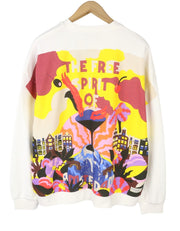 SCOTCH & SODA Men Sweatshirt L White Patterned Oversized Pull On